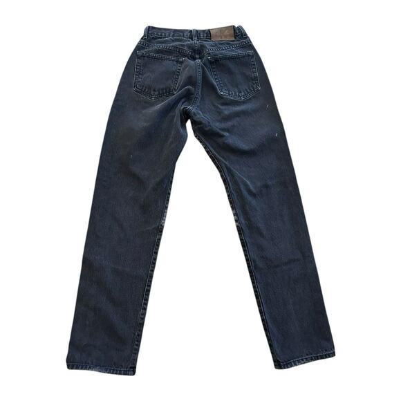 Vintage Calvin Klein Mom Jeans Black Straight Leg Sz 6 Made In USA Distressed - Picture 8 of 11